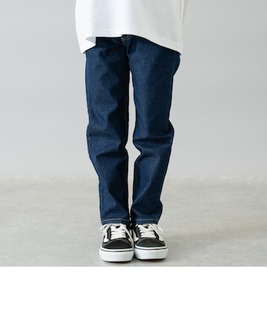 デニムスリムストレートパンツ