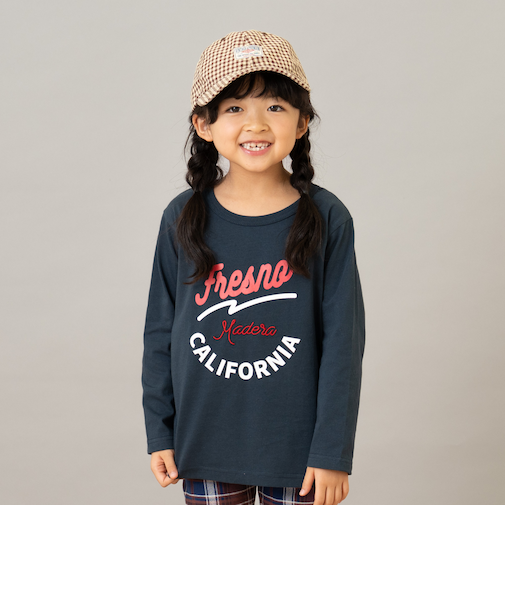 【綿100】【365D.】ワンポント刺繍ロンT