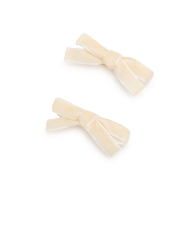 ベロアリボンヘアクリップ2P
