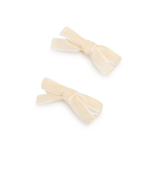 ベロアリボンヘアクリップ2P