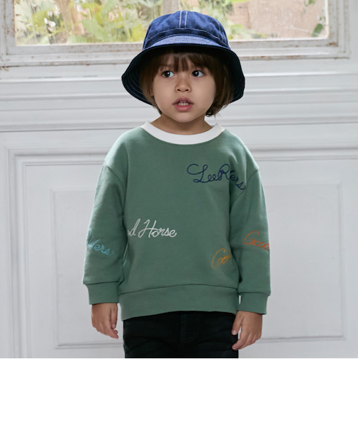 【Lee】ロゴ刺繍トレーナー