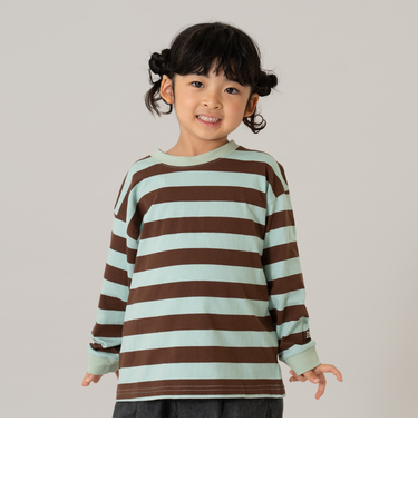 【パパもおそろい】【綿100】【365D.】アソートボーダーワイドロンT