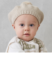 ポンポンつきベレー帽