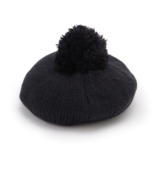 ポンポンつきベレー帽