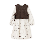 【リンク】ベストつきティアードワンピース(ジュニアサイズ)