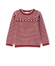 【フワもちっと】ハートリブニット