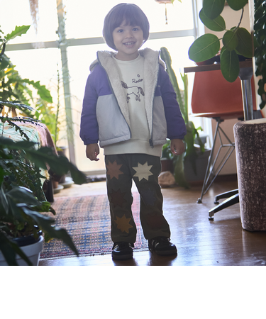 モチーフアップリケパンツ