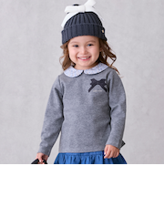 【リンク】衿つきリボン長袖Tシャツ