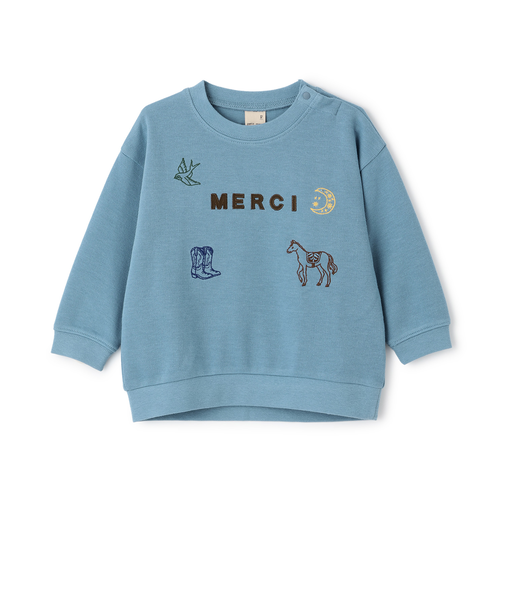 ロゴモチーフ接結長袖Tシャツ