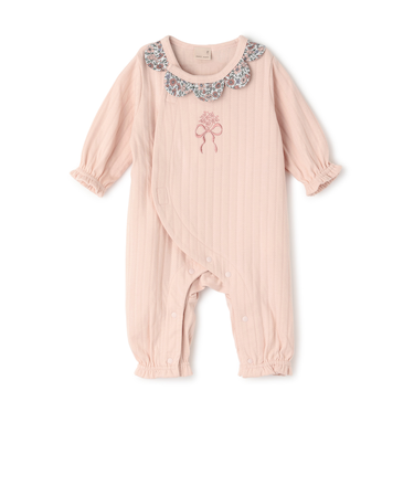 スカラップ衿カバーオール