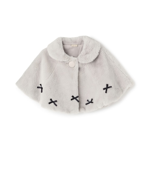 2WAY衿リボンファーケープ｜プティマインの通販｜&mall（アンドモール