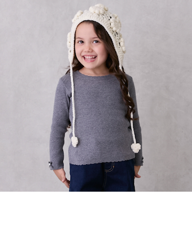 【リンク/フワもちっと】リブニット(キッズサイズ)