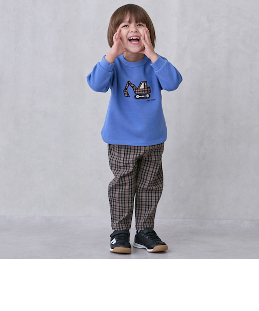 チェックストレッチパンツ