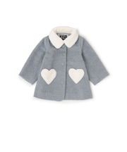 ファー衿ハートポケットコート