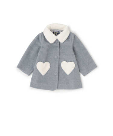 ファー衿ハートポケットコート