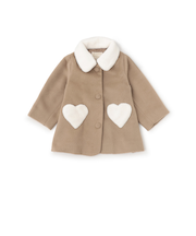 ファー衿ハートポケットコート