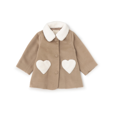 ファー衿ハートポケットコート