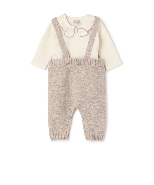 サスつきニットパンツセット