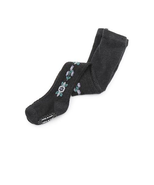 フラワージャガードタイツ