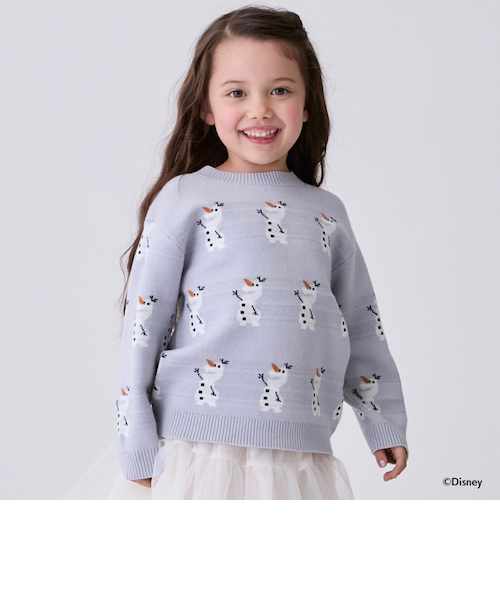 Disney】オラフ/総柄ニット｜プティマインの通販｜&mall（アンドモール