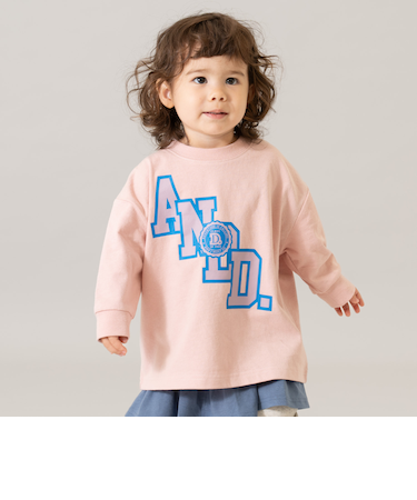 【USAコットン】ANDロゴカレッジワイドロンT