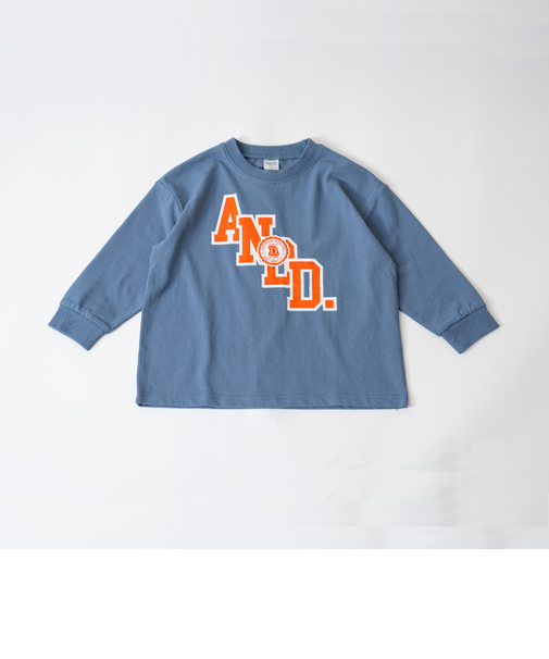 【USAコットン】ANDロゴカレッジワイドロンT