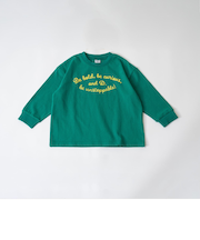 【USAコットン】チェーンステッチロゴワイドロンT