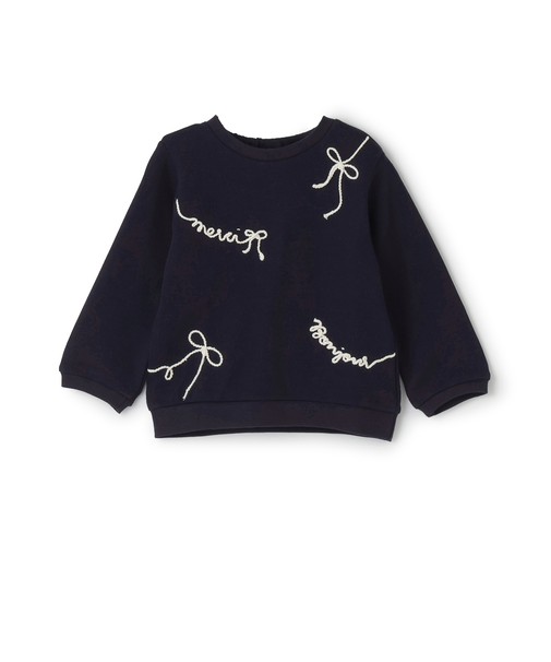 ロゴ刺しゅう長袖Tシャツ