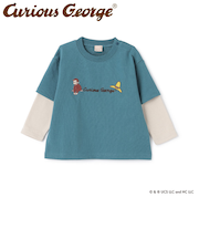 【おさるのジョージ】重ね着長袖トレーナー