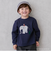 【おさるのジョージ】接結アップリケ長袖Tシャツ