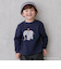 【おさるのジョージ】接結アップリケ長袖Tシャツ