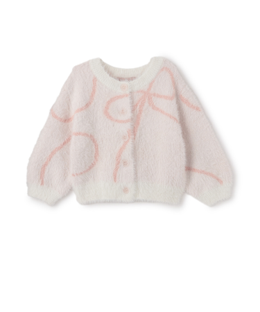 【リンク】シャギーニット柄カーディガン