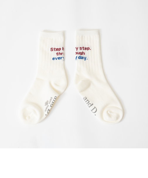 【365D】【パパもおそろい】バックロゴソックス