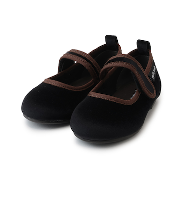 ワンストラップベロアシューズ