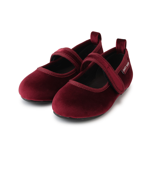 ワンストラップベロアシューズ