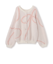 【リンク】シャギーニット柄カーディガン