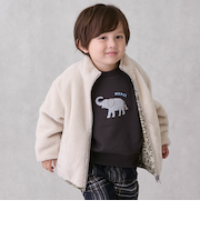 【撥水加工】柄×ボアブルゾン