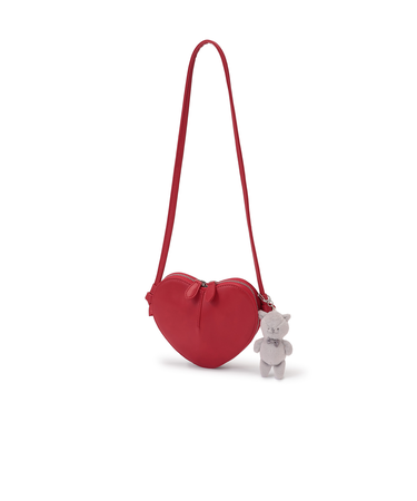 チャームつきハートポシェット