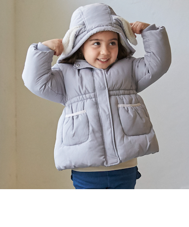 もこもこウサギ中綿ジャケット