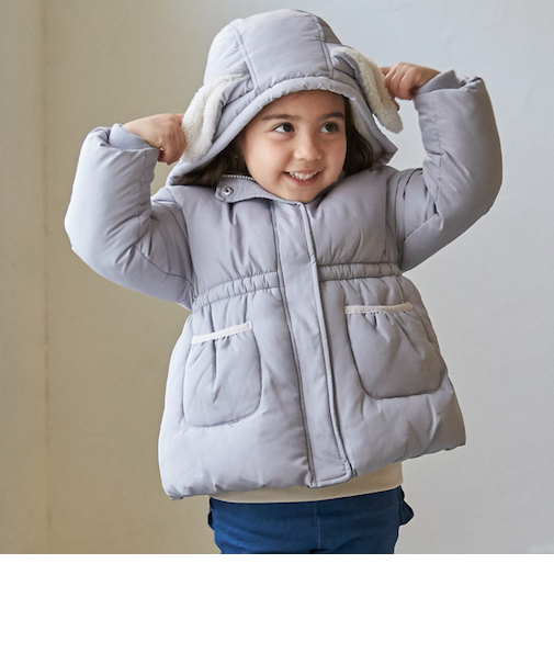 もこもこウサギ中綿ジャケット