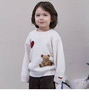【フワもちっと】くまニットプルオーバー