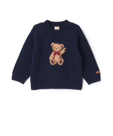 【フワもちっと】くまニットプルオーバー