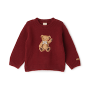 【フワもちっと】くまニットプルオーバー