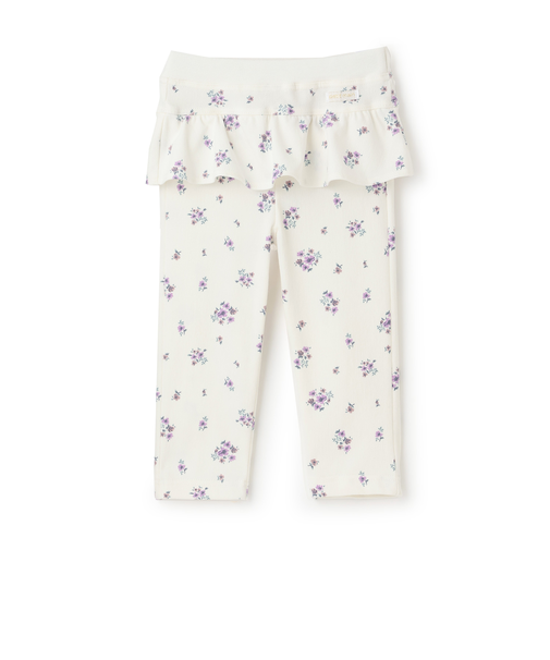 【スマイル/防汚加工】フリルカットロングパンツ