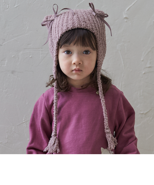 マシュマロねこ耳ニット帽｜プティマインの通販｜&mall（アンドモール