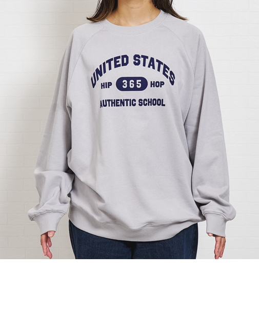 【パパもおそろい】ラグランスウェットアソートロゴプルオーバー