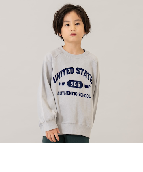 【365D.】【パパもおそろい】ラグランスウェットアソートロゴプルオーバー