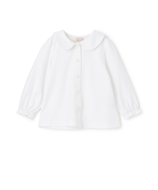 【セミフォーマル】カットツイル衿つきブラウス