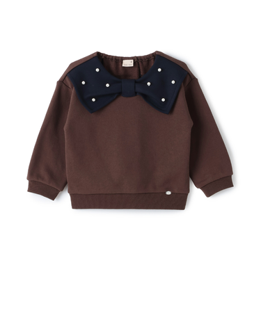 【裏起毛/リンク】リボン衿トレーナー