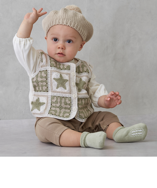 クロシェベストつきカバーオール｜プティマインの通販｜&mall（アンド